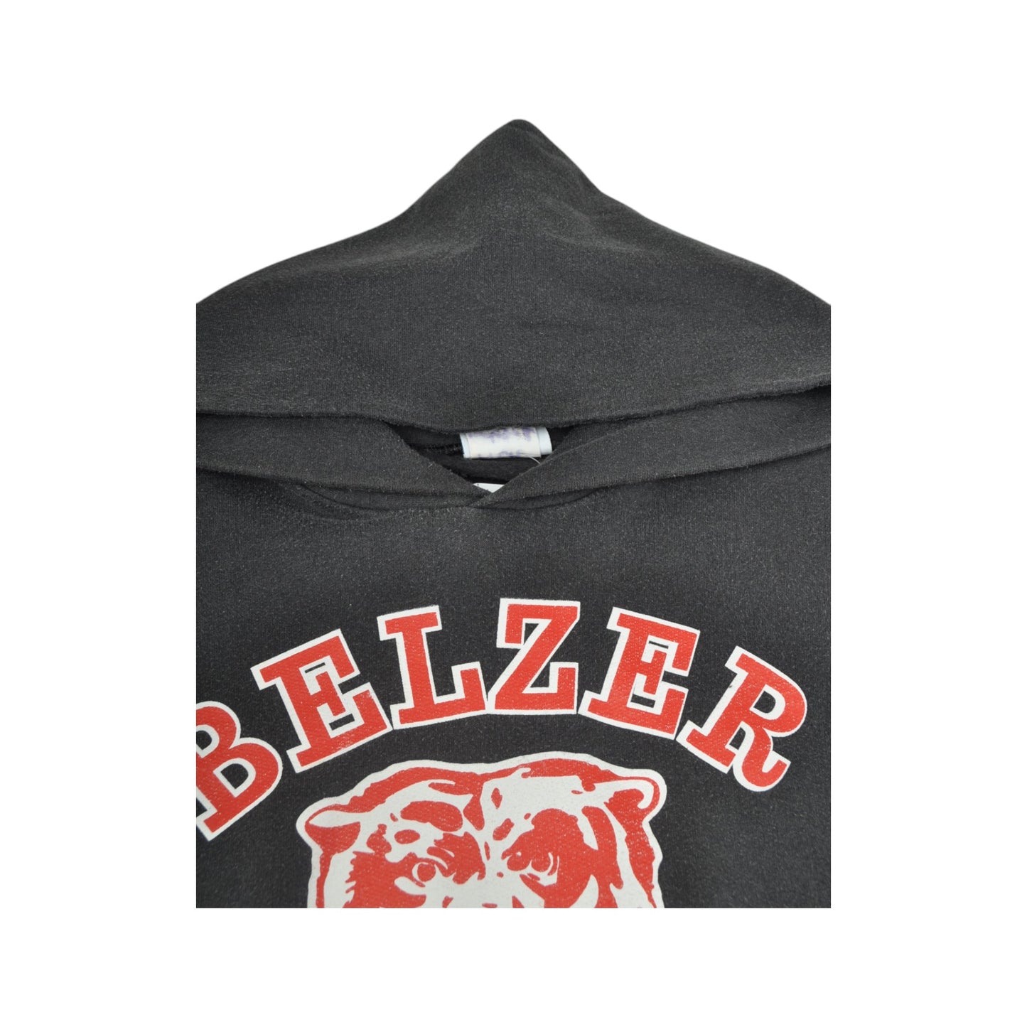 Vintage Belzer Bruins Sweatshirt Hoodie Faded Black Small