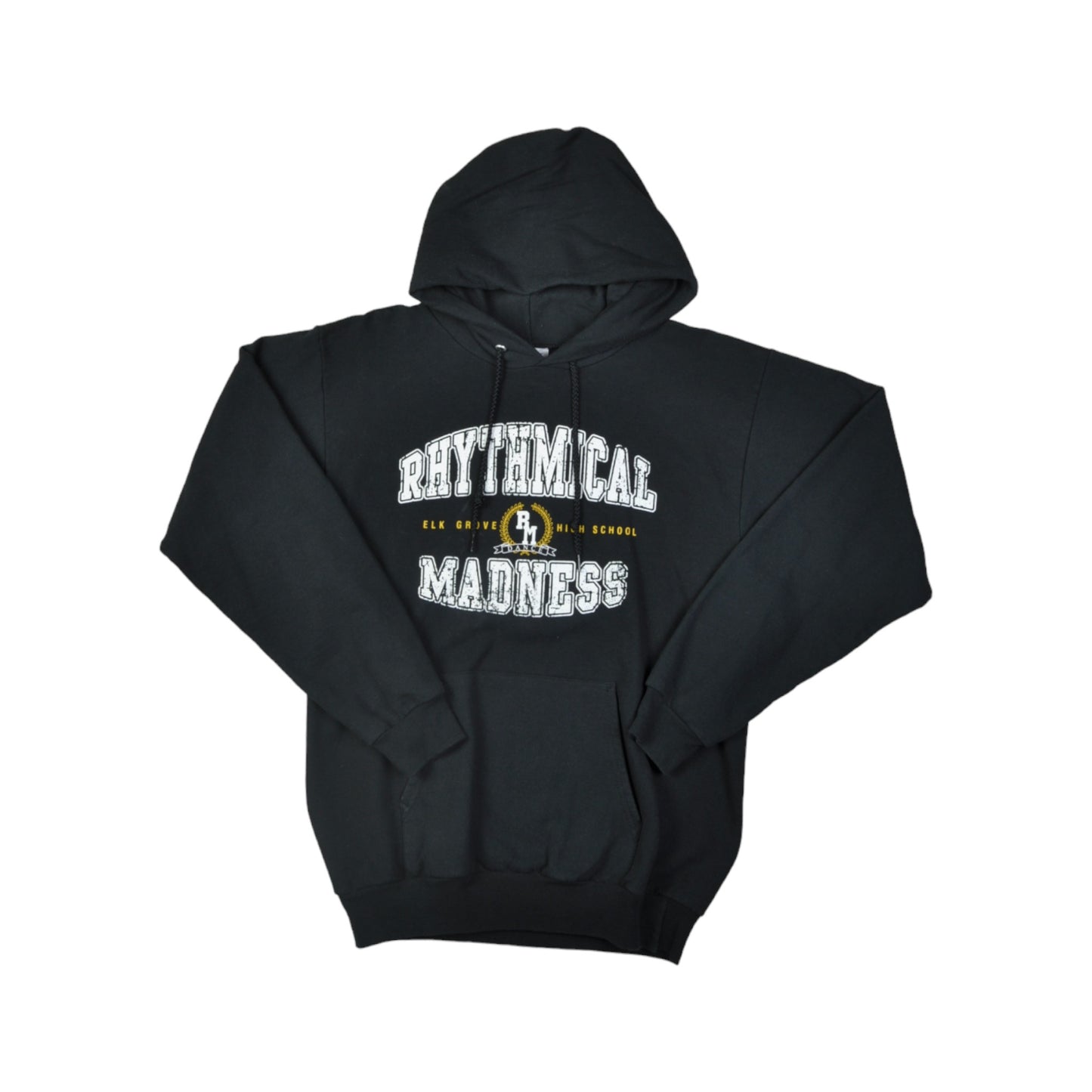 Vintage Rhythmical Madness Hoodie Sweater Black Small