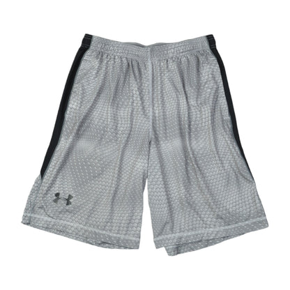 Under Armour gemusterte Sportshorts, Grau, Größe L