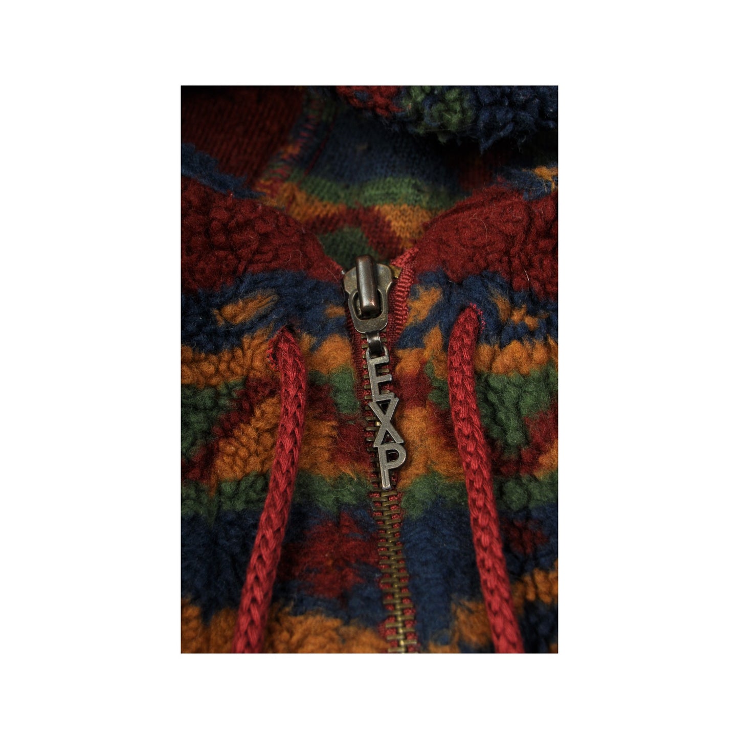 Vintage Fleece Retro Pattern Multi Ladies Large