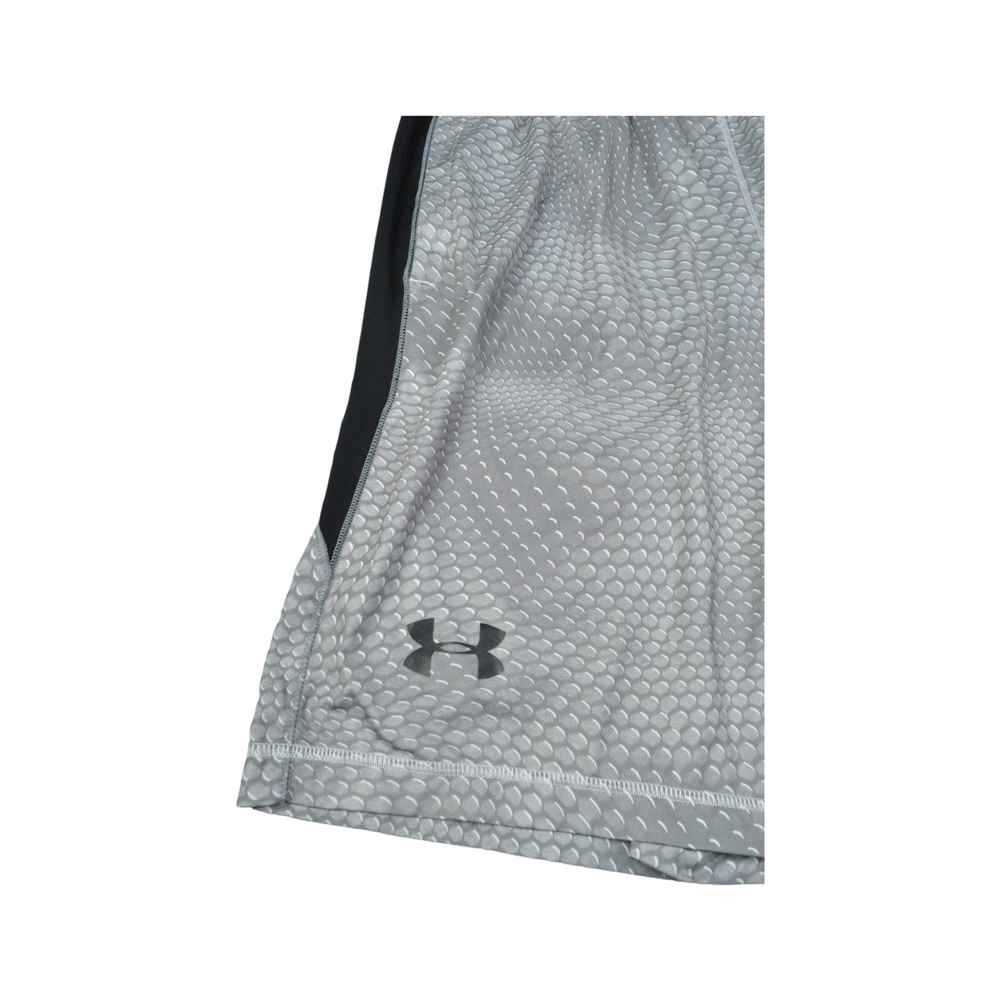 Under Armour gemusterte Sportshorts, Grau, Größe L