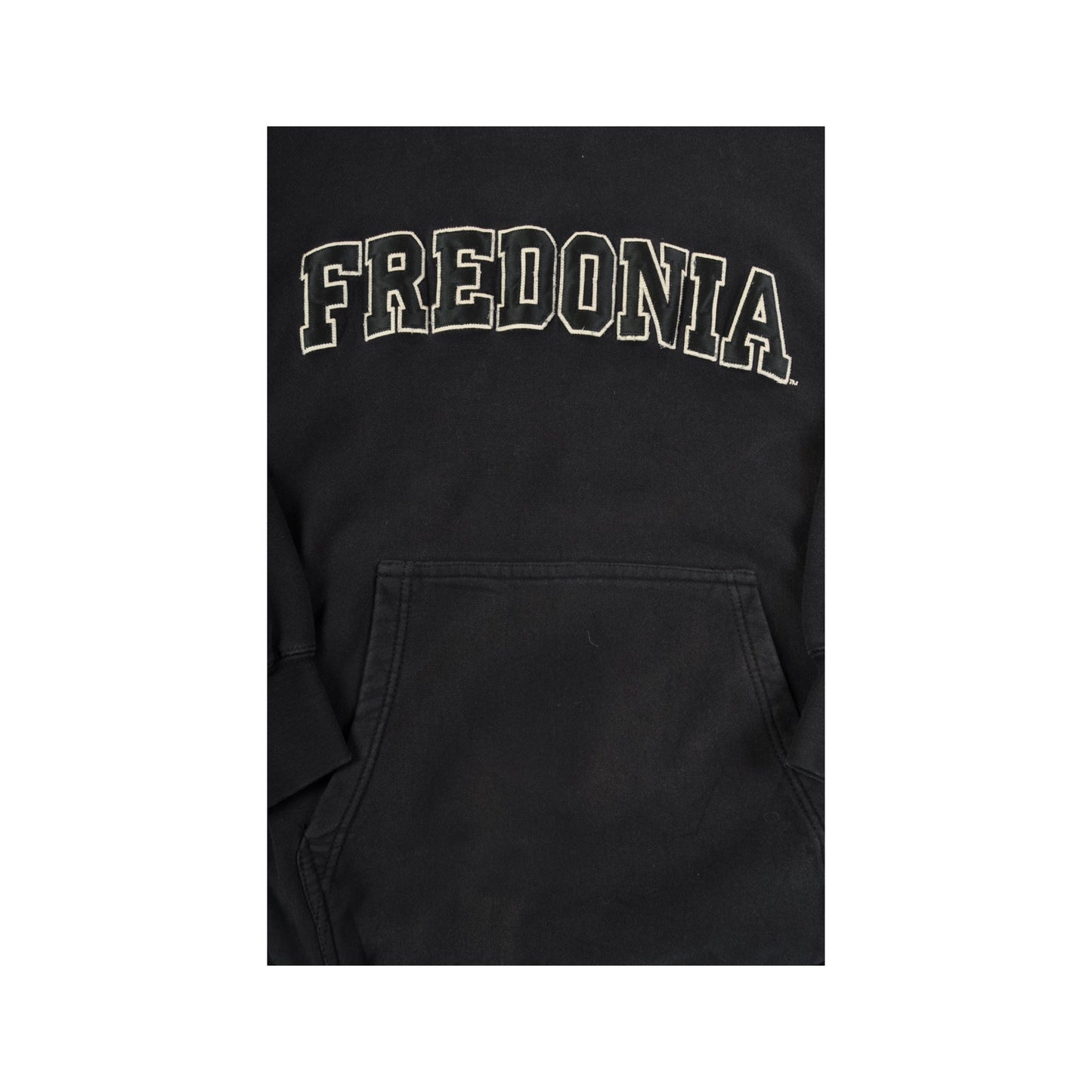 Vintage Fredonia Hoodie Sweatshirt Black Small