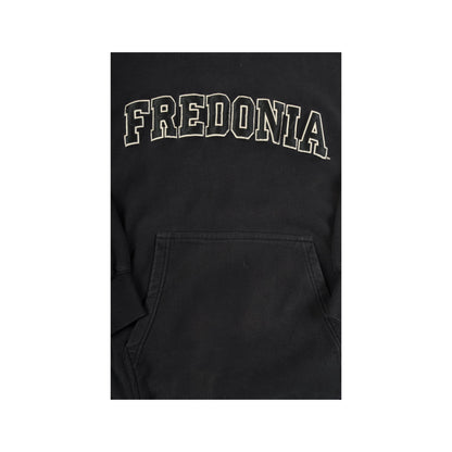 Vintage Fredonia Hoodie Sweatshirt Black Small