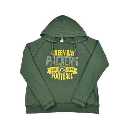 Vintage NFL Green Bay Packers Kapuzenpullover Sweatshirt Grün Damen Groß