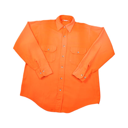 Vintage Shirt 90's Neon Long Sleeve Orange Small