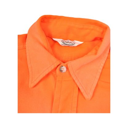 Vintage Shirt 90's Neon Long Sleeve Orange Small