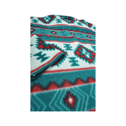 Vintage Fleece 1/4 Zip Aztec Pattern Multi Medium