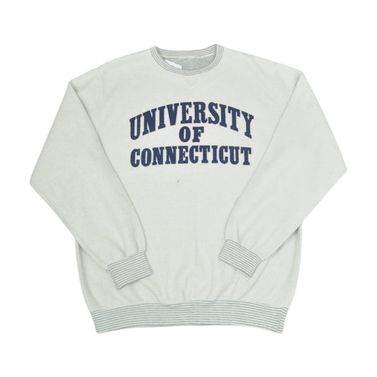 Vintage University of Connecticut Sweatshirt Grey Large