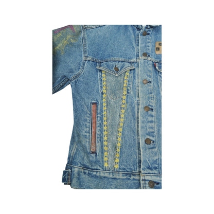 Vintage Levi's Texas Handmade Design Denim Jacket Blue Ladies Medium