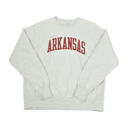 Vintage Champion Arkansas Sweatshirt Grey Large