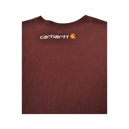 Vintage Carhartt T-Shirt Burgundy XL