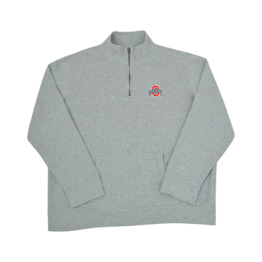 Vintage Antigua 1/4 Zip Ohio State Sweatshirt Grey XL