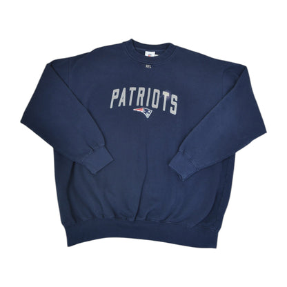 Vintage NFL New England Patriots Sweatshirt Blue XL