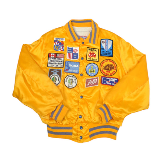 Vintage 70's SCCA Collectors Jacket Yellow Medium