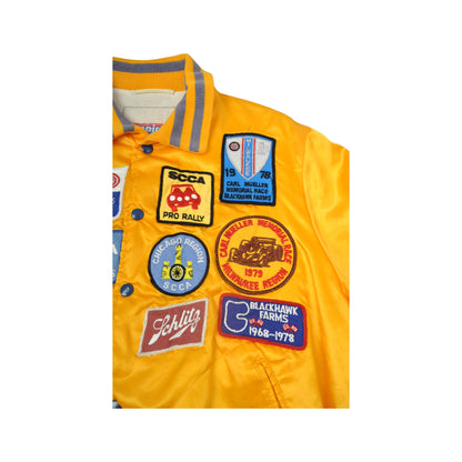 Vintage 70's SCCA Collectors Jacket Yellow Medium