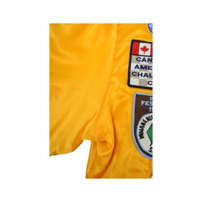 Vintage 70's SCCA Collectors Jacket Yellow Medium