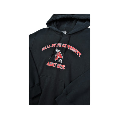 Vintage Ball State University Pullover Schwarz Klein