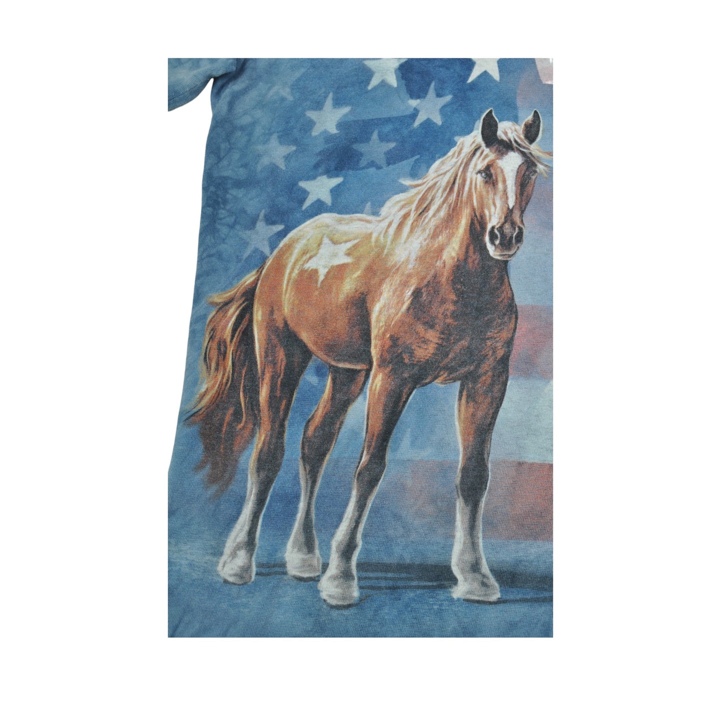 Vintage The Mountain Horse T-Shirt Tie-Dye Blue Medium