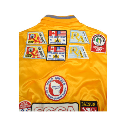 Vintage 70's SCCA Collectors Jacket Yellow Medium