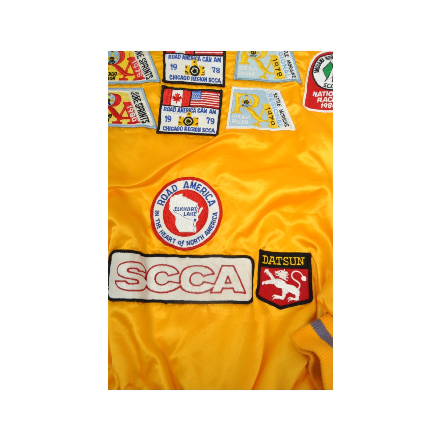 Vintage 70's SCCA Collectors Jacket Yellow Medium