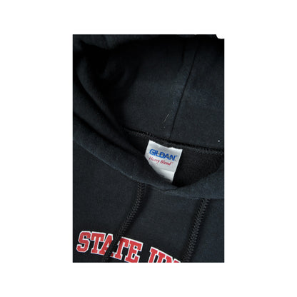 Vintage Ball State University Pullover Schwarz Klein