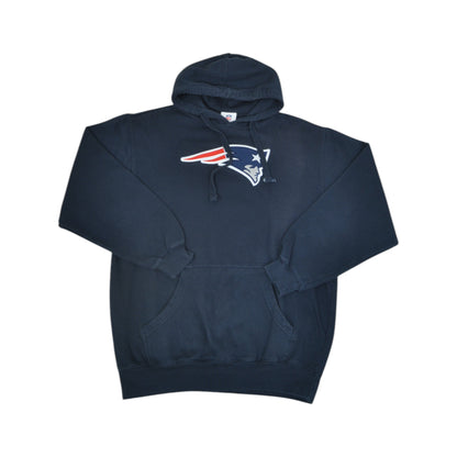 Vintage NFL New England Patriots Sweatshirt Hoodie Navy Medium