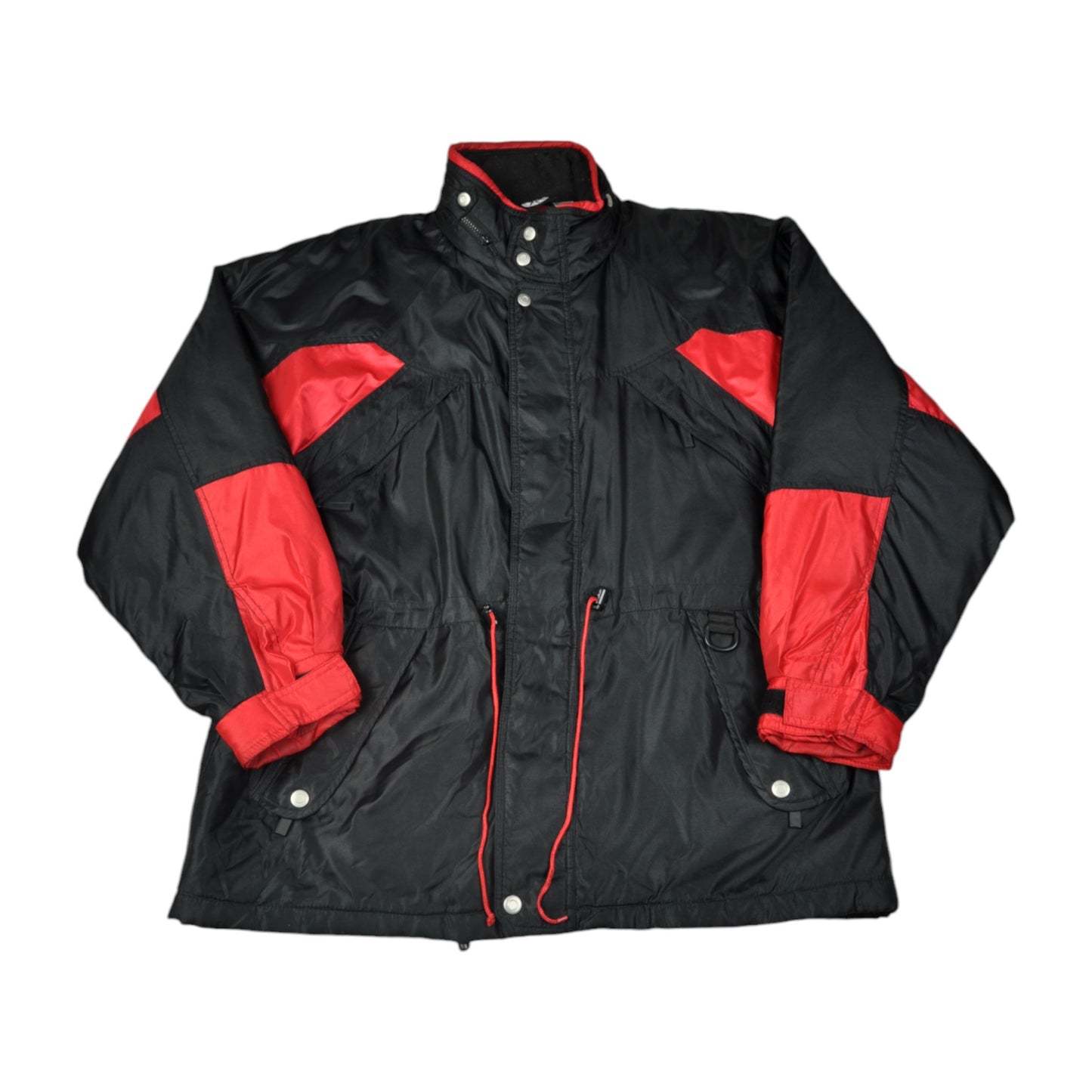 Vintage Ski Jacket Block Colour Black Large