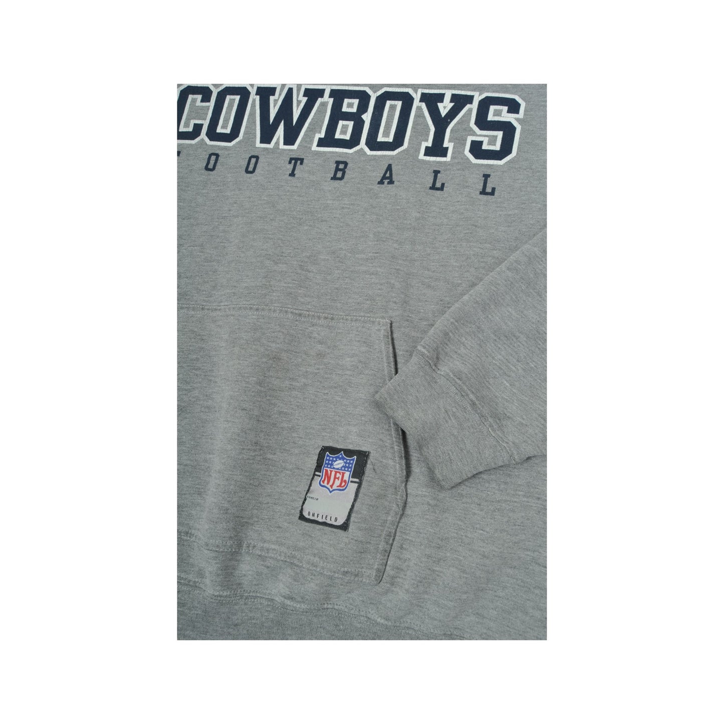 Vintage NFL Reebok Dallas Cowboys Sweatshirt Hoodie Grey XL