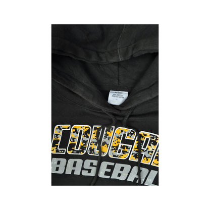 Vintage Cougar Baseball Pullover Schwarz Groß