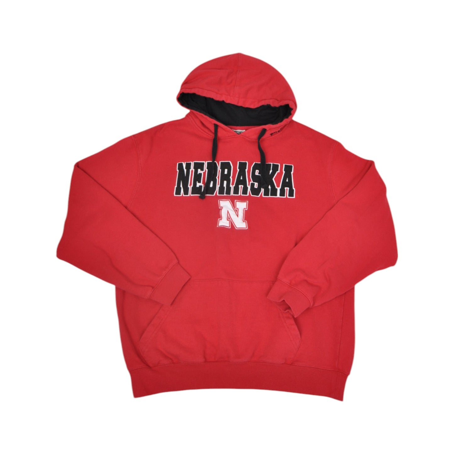 Vintage Nebraska Huskers Sweatshirt Hoodie Red Large