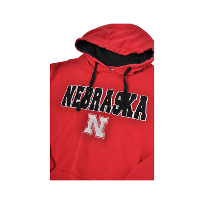 Vintage Nebraska Huskers Sweatshirt Hoodie Red Large