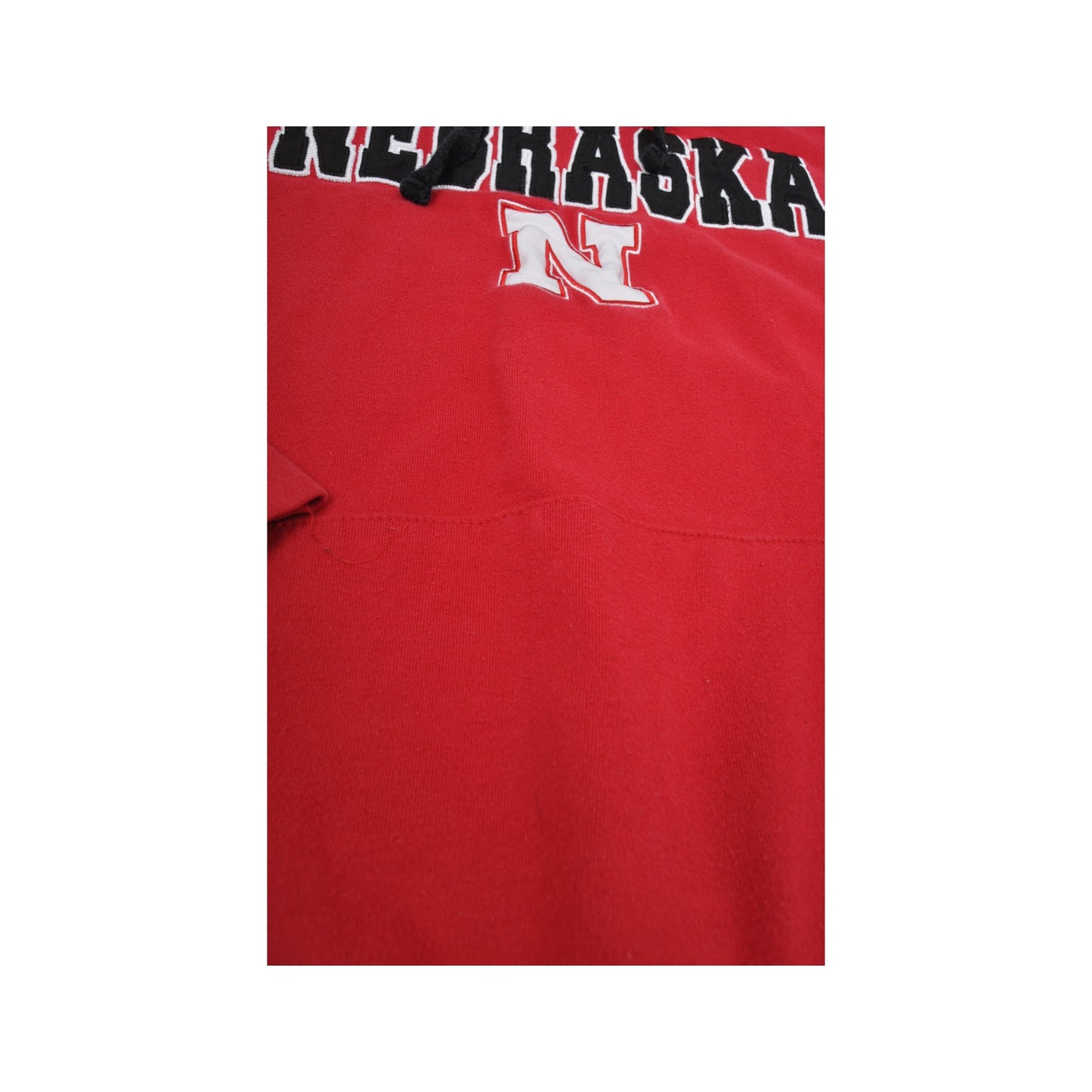 Vintage Nebraska Huskers Sweatshirt Hoodie Red Large