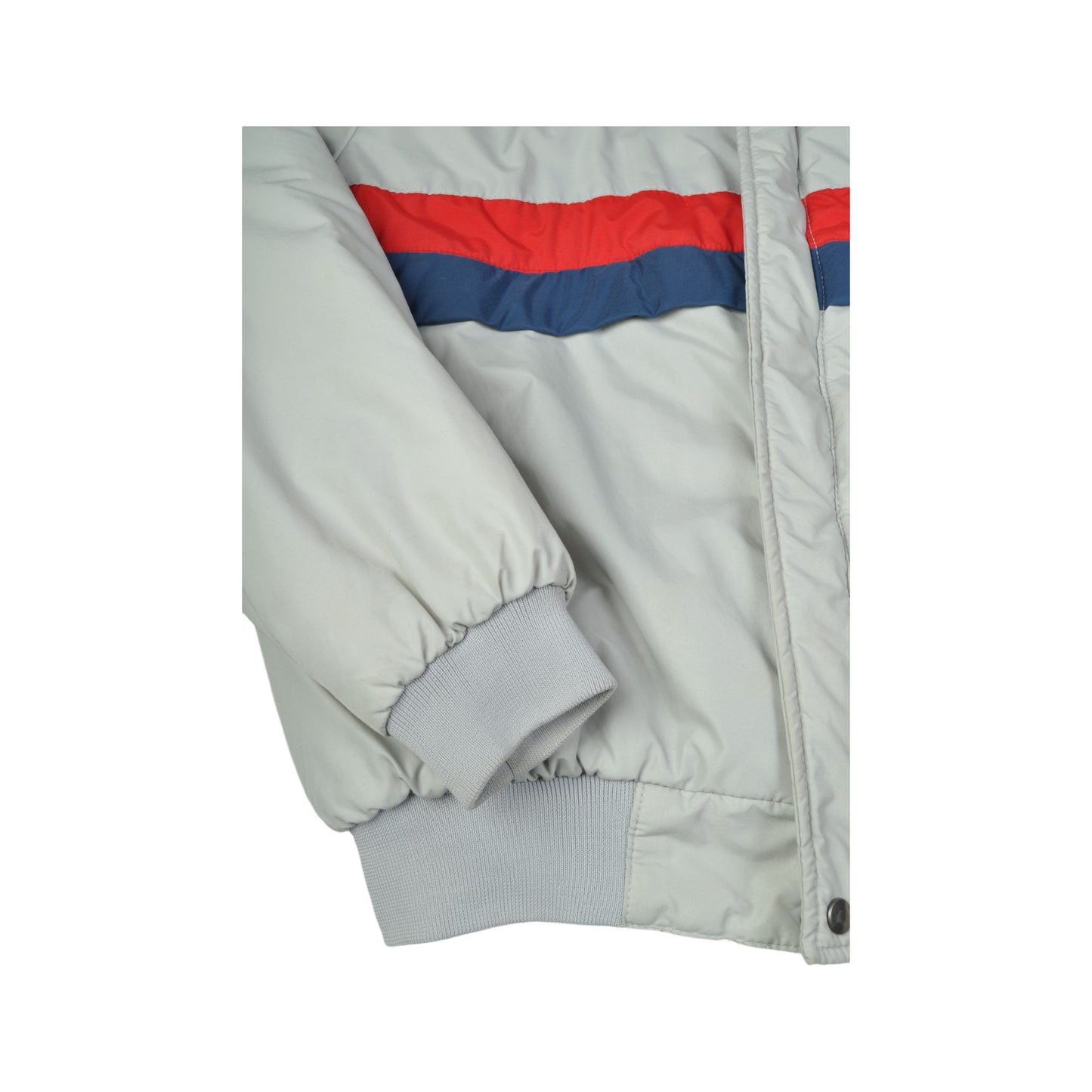 Vintage Ski Jacket Block Colour Grey Large