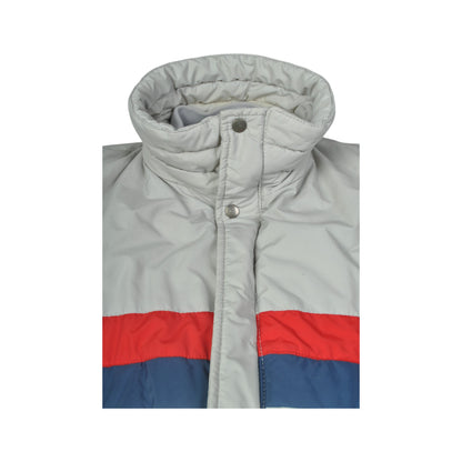 Vintage Ski Jacket Block Colour Grey Large