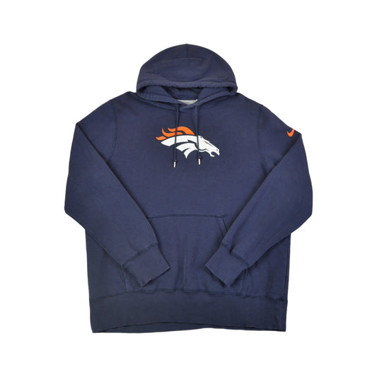 Vintage Nike NFL Denver Broncos Hoodie Sweatshirt Navy XL