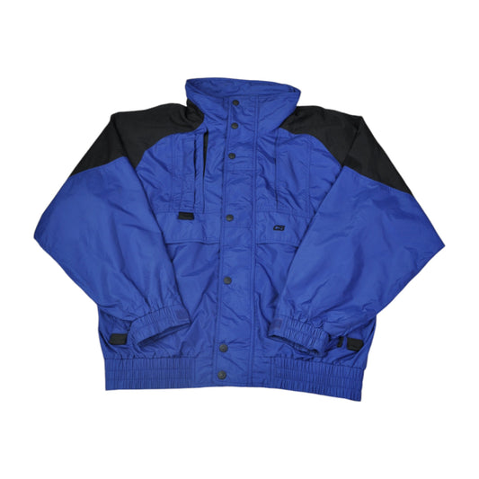 Vintage Ski Jacket Block Colour Blue XL