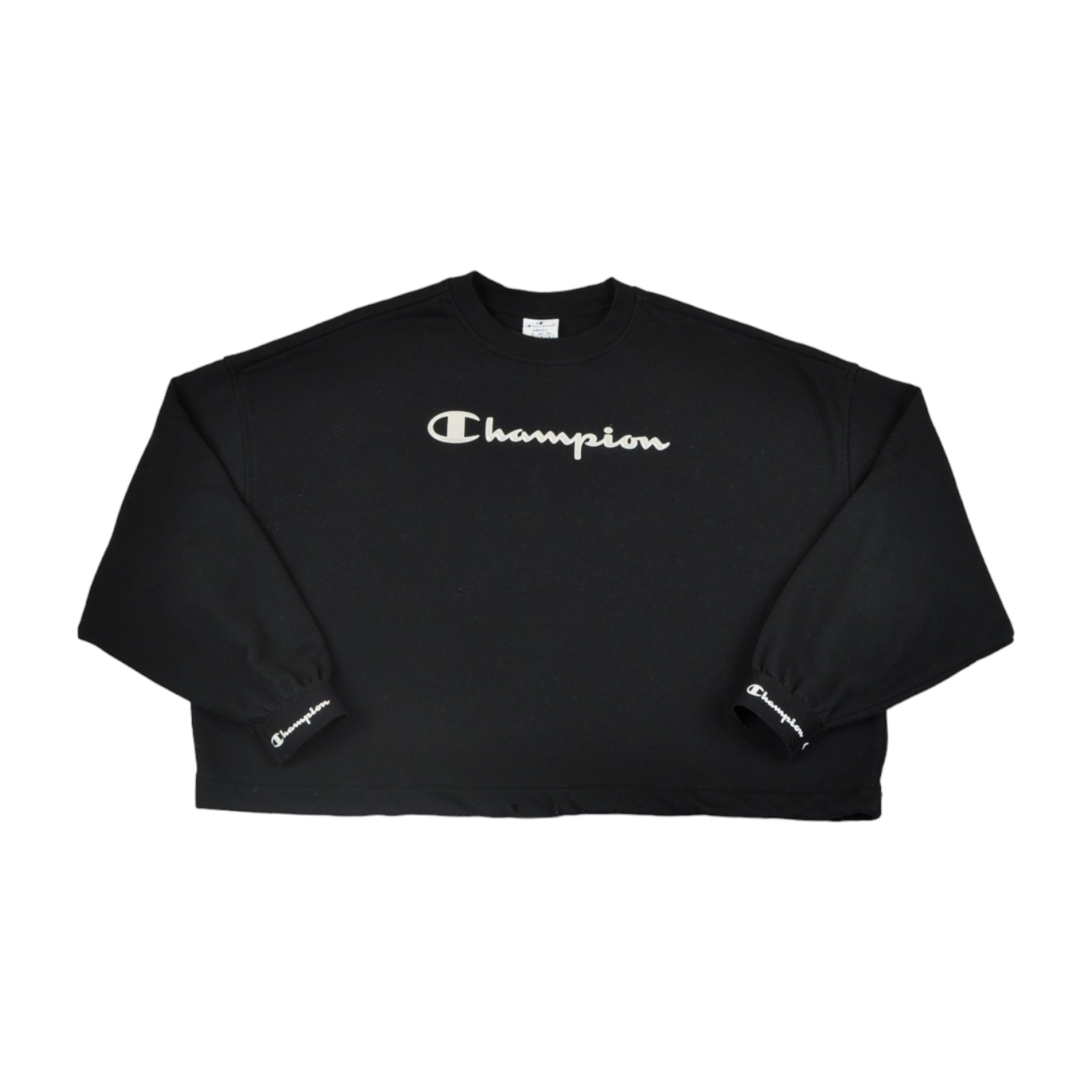 Champion cropped sweatshirt outlet black