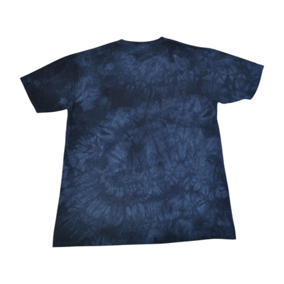 Vintage The Mountain Wolves and Moon T-Shirt Tie-Dye Blue XXL