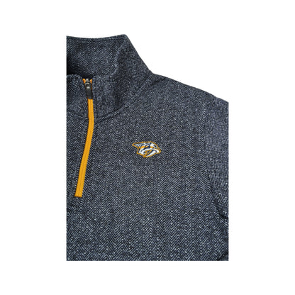 Vintage NHL Nashville Predators 1/4 Zip Sweatshirt Grey Small