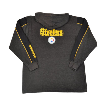 Vintage NFL Pittsburgh Steelers Kapuzenpullover Sweatshirt Grau Medium