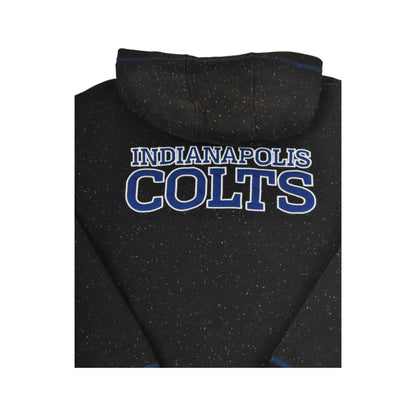 Vintage NFL Indianapolis Colts Hoodie Sweatshirt Fleece Lined Black Small