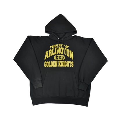 Vintage Arlington Golden Knights Varsity Hoodie Sweatshirt Black Large