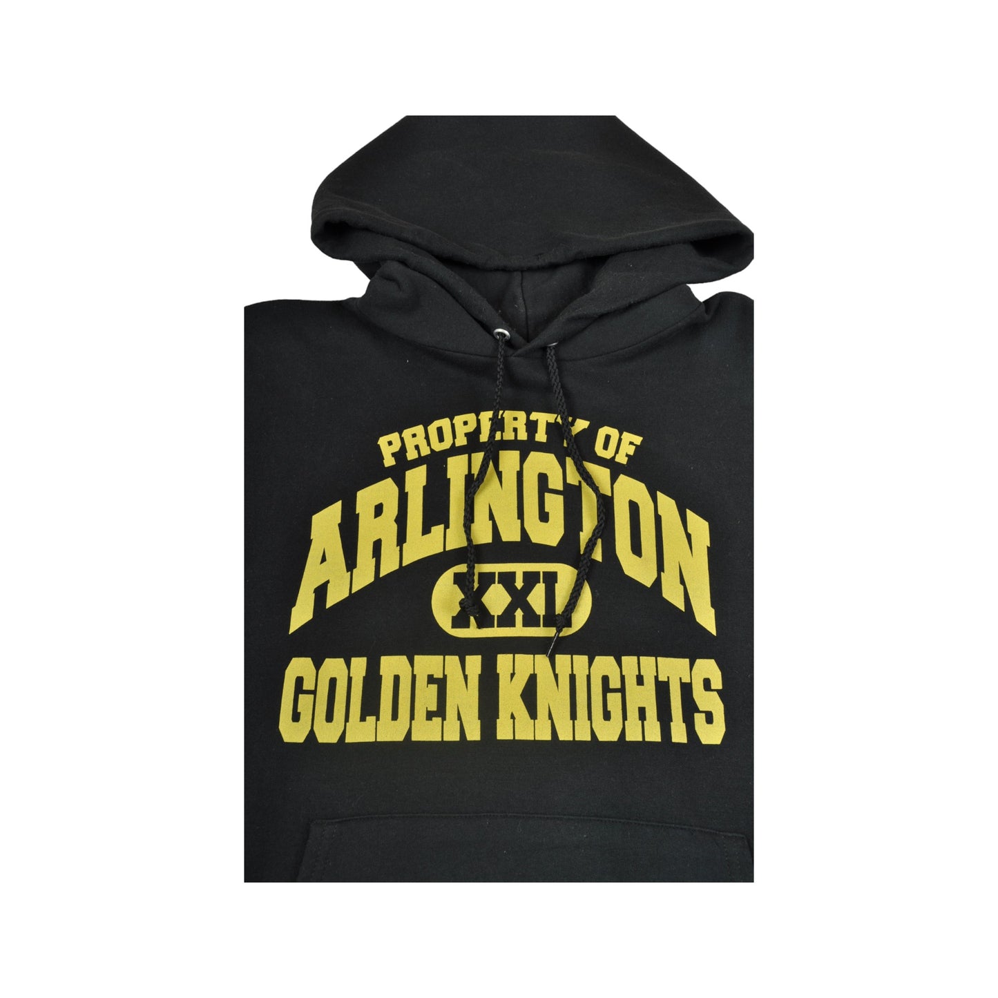 Vintage Arlington Golden Knights Varsity Hoodie Sweatshirt Black Large