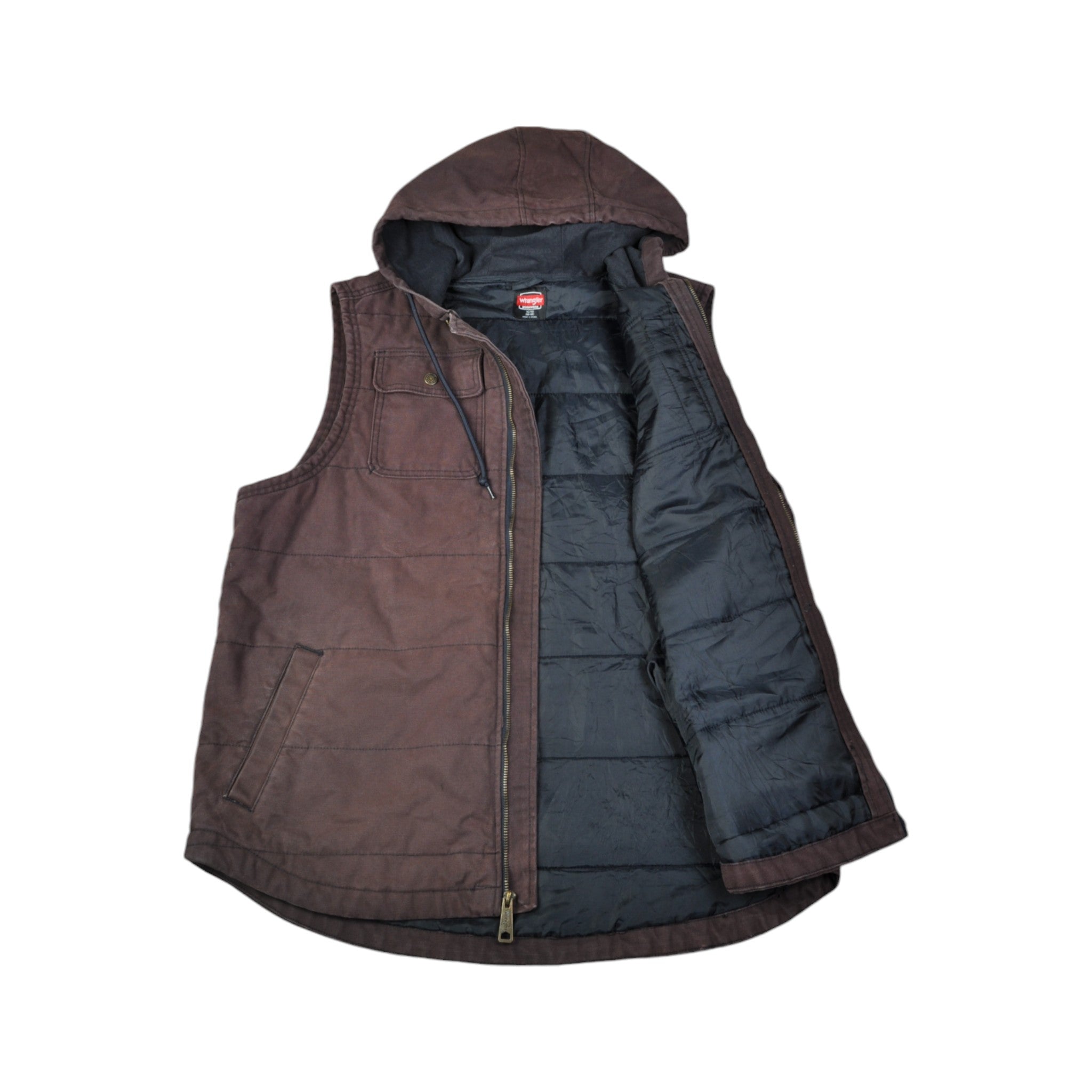 Wrangler vest with hood sale