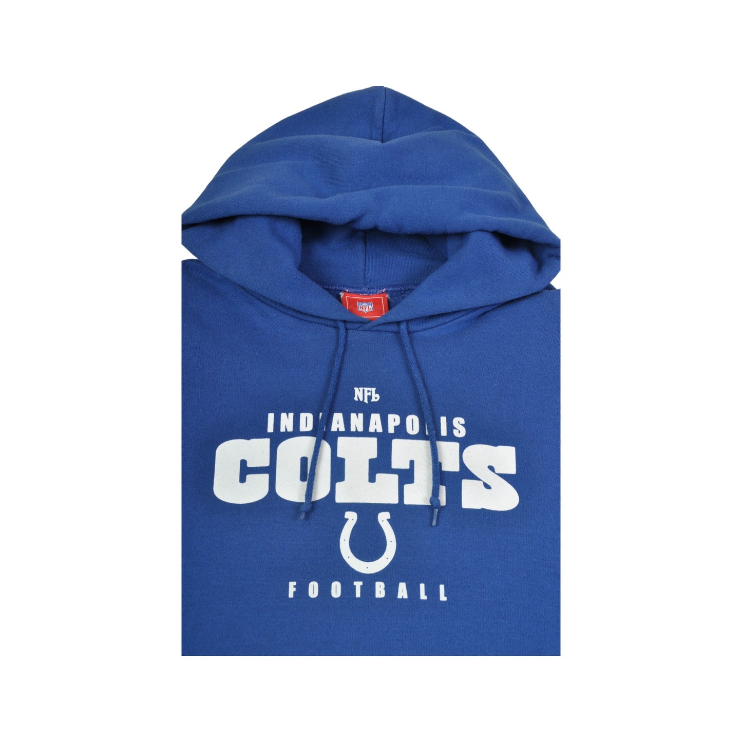 Vintage NFL Indianapolis Colts American Football Team Kapuzenpullover Sweatshirt Blau Groß