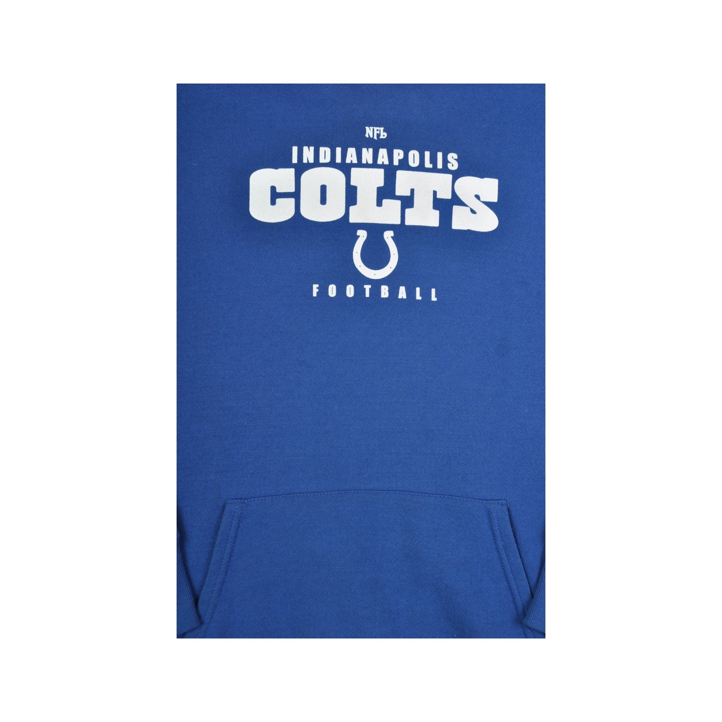 Vintage NFL Indianapolis Colts American Football Team Kapuzenpullover Sweatshirt Blau Groß