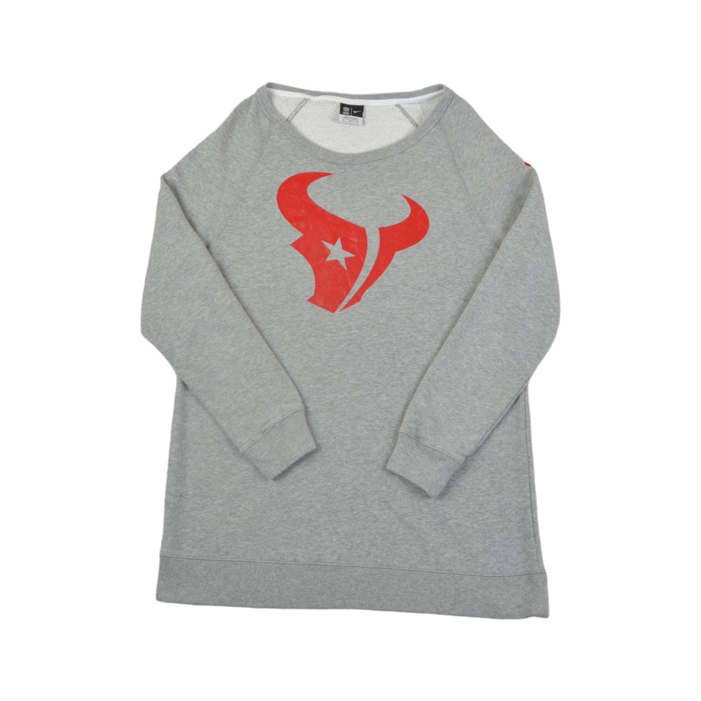 Vintage NFL Houston Texans Sweatshirt Grey Ladies Medium