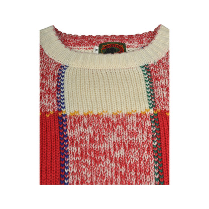 Vintage Knitwear Sweater Retro Pattern Red XL