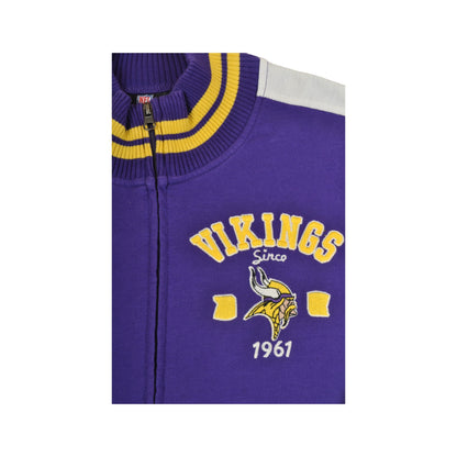 Vintage NFL Minnesota Vikings American Football Zip Up Sweatshirt Purple Ladies Large