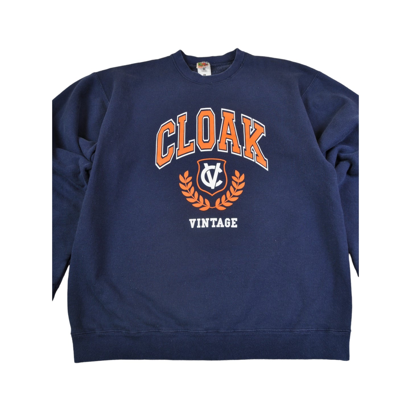 Cloak Vintage Varsity Rework Sweatshirt Navy